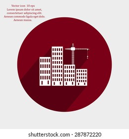 Concept vector illustration showing a crane pulling the last bar in a graph up