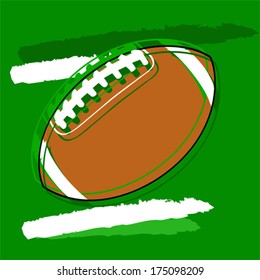 Concept vector illustration showing a stylized American football