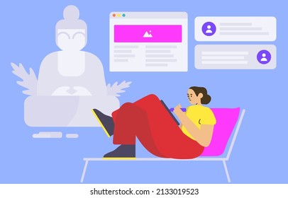 Concepto de ilustración vectorial del juego de redes sociales.