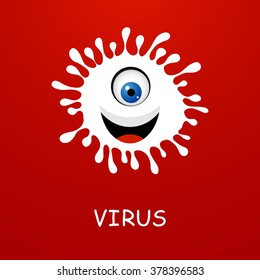concept vector illustration virus monster