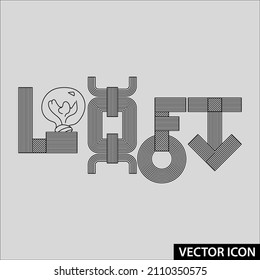 concepto vectorial texto libre vida en estilo loft