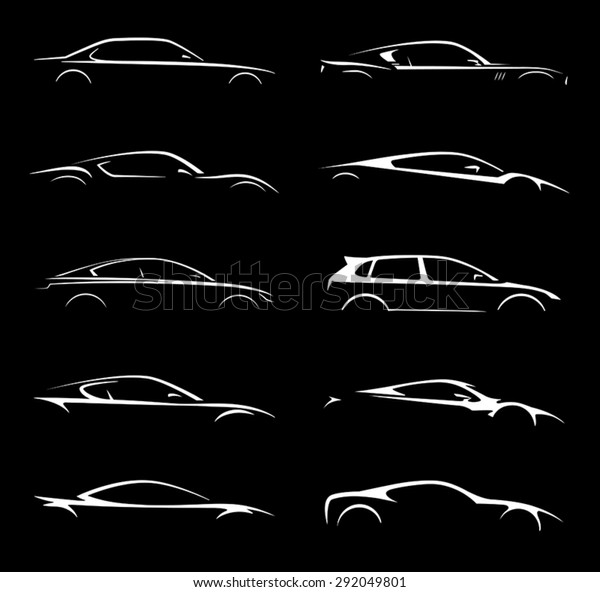 Concept Vehicle Silhouette Vector Collection Stock Vector (Royalty Free ...