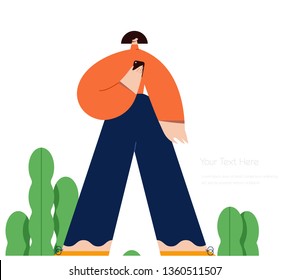 Concept of virtual communication social networking.  Vector illustration flat design. Use in Web Project and Applications.