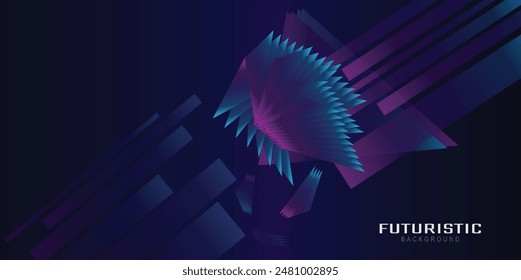 concept of virtual reality technology Digital technology metaverse neon blue pink background, cyber information, abstract speed connect communication, innovation future meta tech