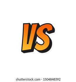 Concept VS. Fight. Versus sign gradient style isolated on transparent background for battle, sport, competition, contest, match game. Vector illustration.