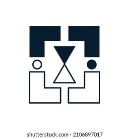 Concept of waiting time for downloading system updates. Vector icon isolated on white background.