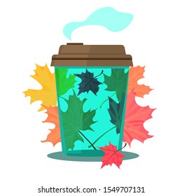 Concept of a warming drink on a cool autumn day