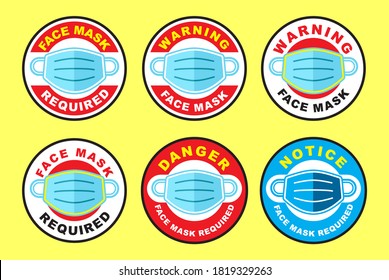 Concept of warning writing to prevent the spread of Coronavirus. To Remind people to take better care of themselves. Applied for stickers, posters, flyers, badges and others. Flat vector design.