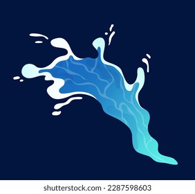 Concept Water splash. The dynamic and fluid shape of the water splash in this illustration gives it a sense of motion that is perfect for web design. Vector illustration.