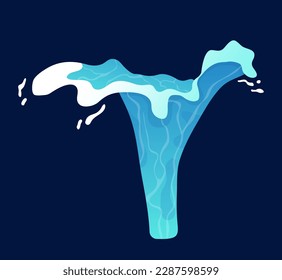 Concepto Agua salpicada. El diseño simple y elegante de este arte vectorial de salpicaduras de agua es perfecto para su uso en una variedad de contextos, incluyendo publicidad, marca y más. Ilustración vectorial.