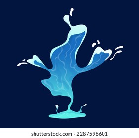 Concept Water splash. The use of a black background in this vector design helps to make the water splash stand out and grab attention. Vector illustration.