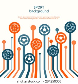 Concept of web banner. Sport background.
