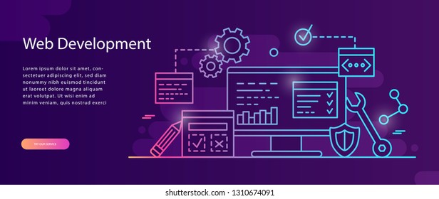 Concept Web Design Development, creative website template, for web page, banner, presentation, social media, documents, cards, posters. Vector illustration smart team, marketing, startup, team work