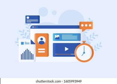 concept website marketing vector illustration flat design