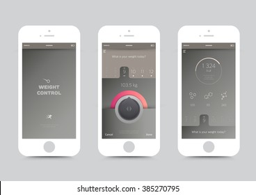 Concept weight tracker app UI kit
