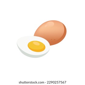 Concept Welcome to Mexico boiled egg. The illustration is a flat vector design concept featuring a cartoon image of boiled eggs with a Mexican twist. Vector illustration.