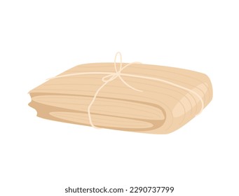 Concept Welcome to Mexico roll. The illustration depicts a flat, vector design concept of a Mexican roll, in a cartoon style, on a white background. Vector illustration.