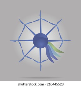 concept of windmills - a symbol of environmentally friendly energy