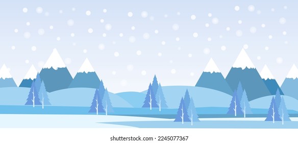 concepto de invierno, nieve, naturaleza, ilustración vectorial