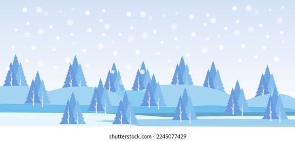 concept of winter, snow, nature, vector illustration