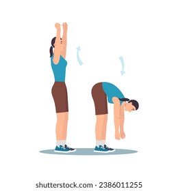 Concept Women's workout in the flat cartoon design. Through flat design, this illustration depicts women embracing a healthy and active lifestyle through sports. Vector illustration.