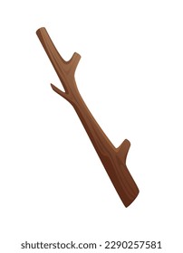 Concept Wood and carpentry branch. The wood branch illustration is designed in a flat, vector style that makes it ideal for use in modern, minimalist designs. Vector illustration.