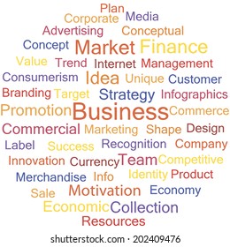 Concept word cloud for corporate tags, vector.
