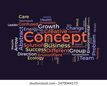 Concept word cloud template. Business concept vector tagcloud background.