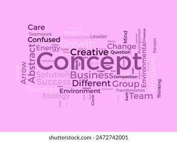 Concept word cloud template. Business concept vector tagcloud background.