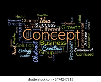 Concept word cloud template. Business concept vector tagcloud background.
