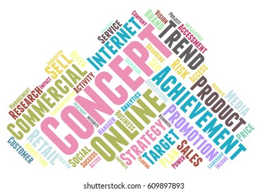 concept word cloud typography