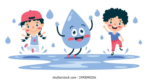 Concept Of Word Water Day