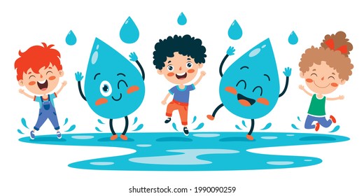 Concept Of Word Water Day