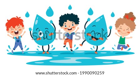 Concept Of Word Water Day