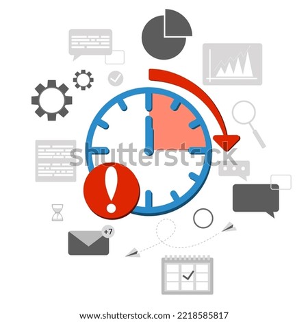 Concept of work time management. Time management planning, organization and control for effiecient succesful and profitable business. Idea organization.