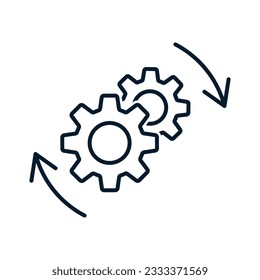 The concept of workflow, consistency. Vector icon isolated on white background.
