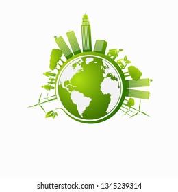 Concept World environment and sustainable development , vector illustration