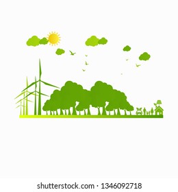 Concept World environment and sustainable development , vector illustration