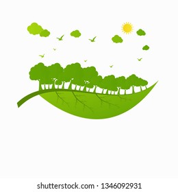 Concept World environment and sustainable development , vector illustration