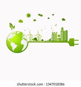 Concept World environment and sustainable development , vector illustration