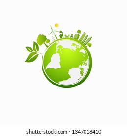 Concept World environment and sustainable development , vector illustration
