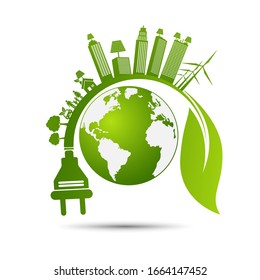 Concept World environment and sustainable development , vector illustration