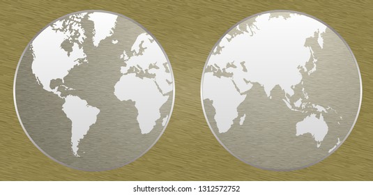 
the concept of a world map, the art of paper cut vector
