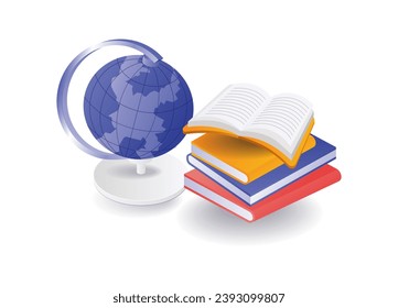 The concept of the world of school education concept illustration