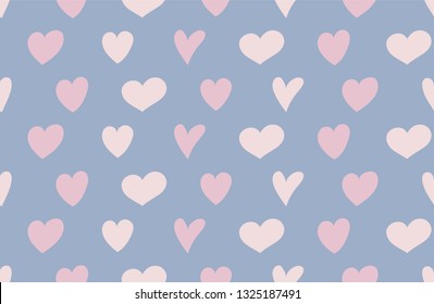 Concept of a wrapping paper with cute hearts. Valentine's Day, Mother's Day and Women's Day. Vector