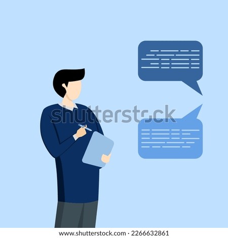 concept of writing important information, Taking notes or minutes of meeting, conclusion or summary, educational lecture, confident businessman taking notes in meeting while listening to information.