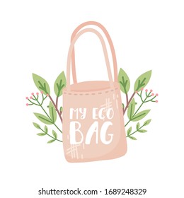 Concept of zero waste lifestyle in the vector. Eco life.