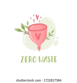 Concept of zero waste lifestyle in the vector. Eco life.