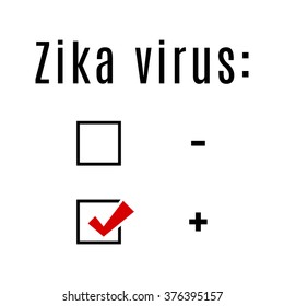 Concept zika virus vector illustration for warning message. Information sign with ZIKV.  Do not Get Pregnant.