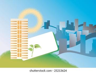 Conception of clean ecology of life, environment.